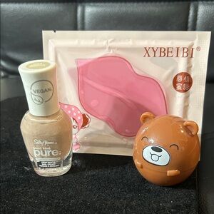 Bundle Sally Hansen  nail polish, lip balm and lip gloss.